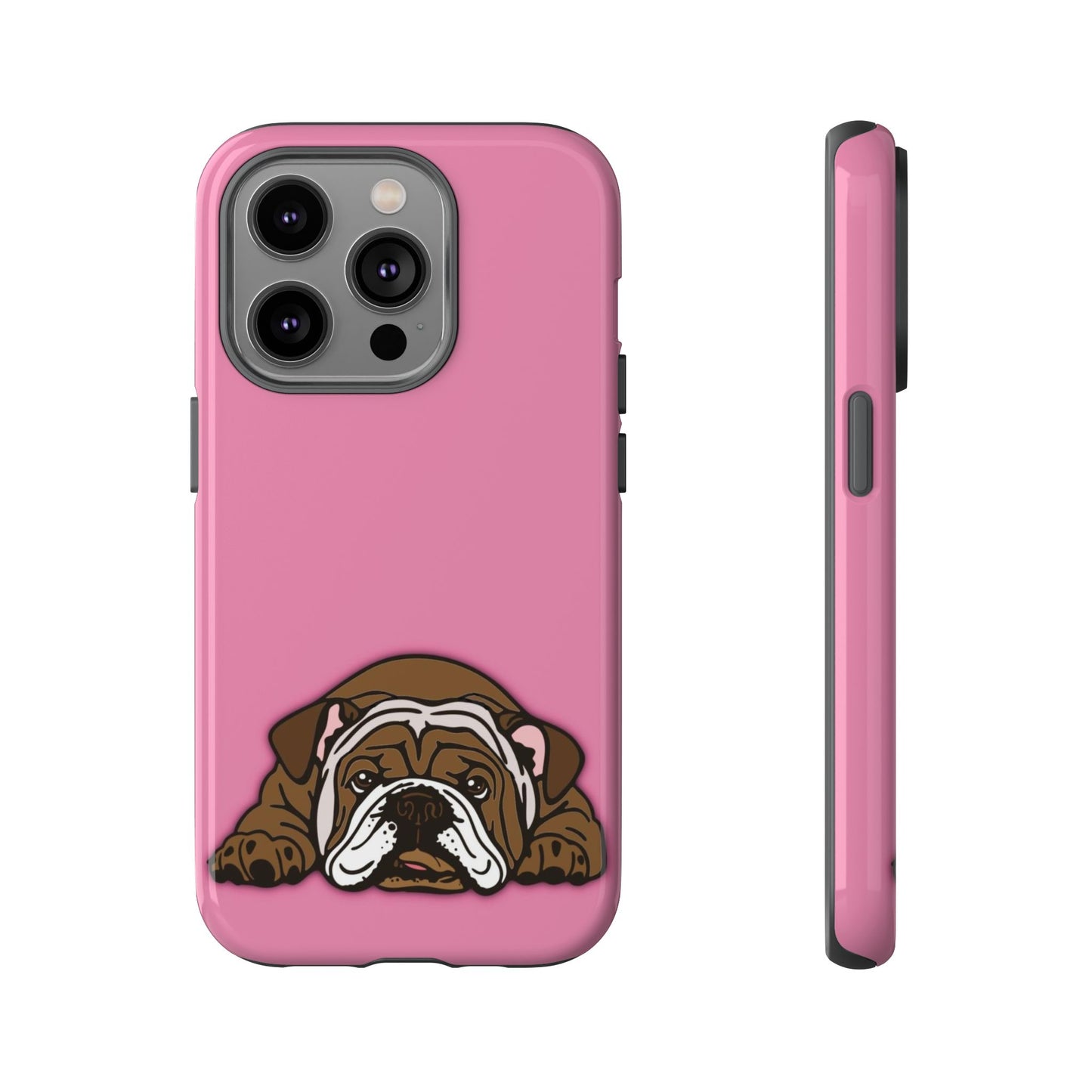 Bulldog Phone Case Pink