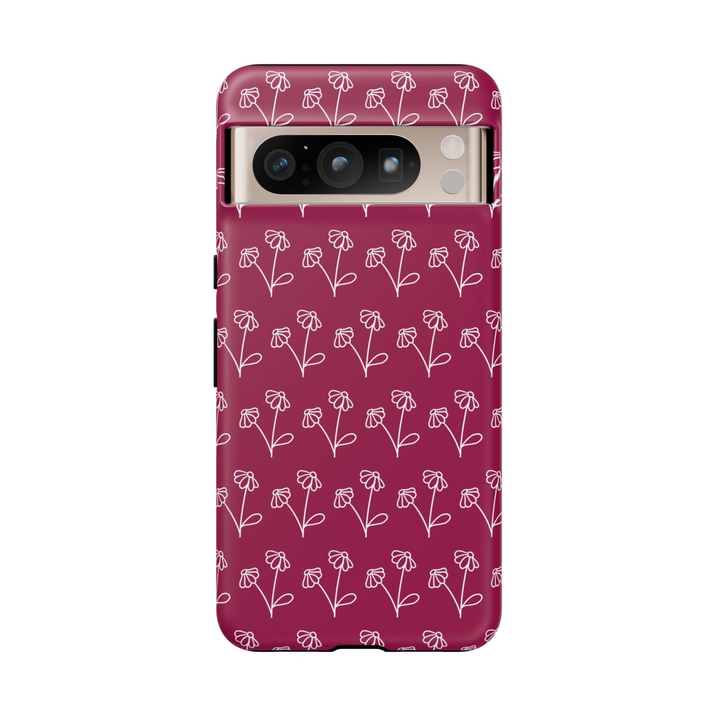 Doodle Flowers Phone Case Berry