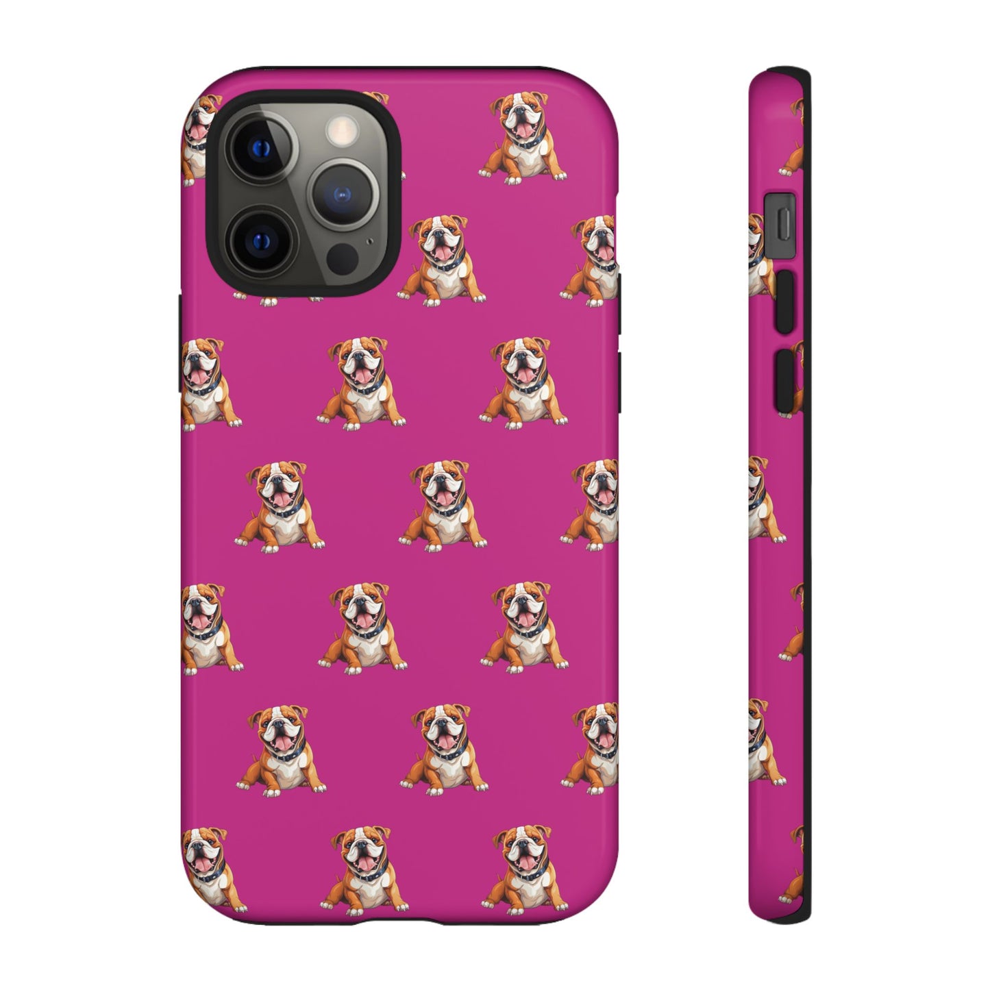 Bulldog Phone Case Pink