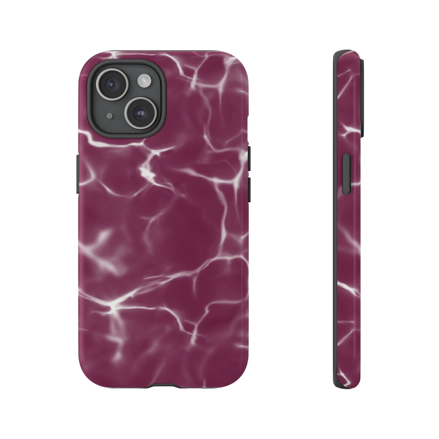 Marble Print Phone Case Maroon