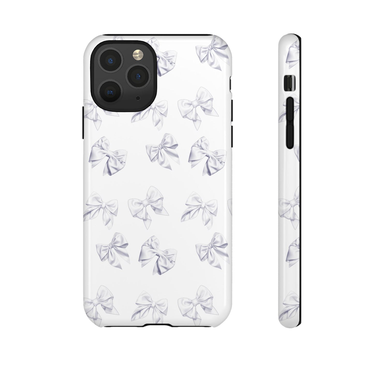 Bow Phone Case White on White