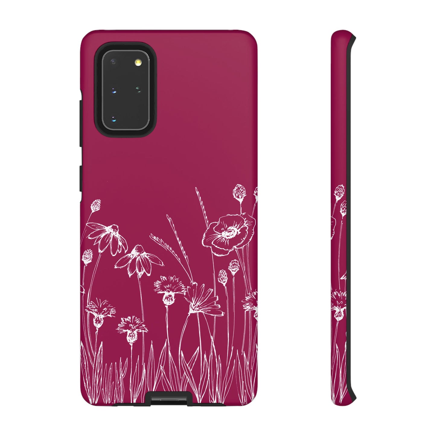 Doodle Flower Phone Case Berry