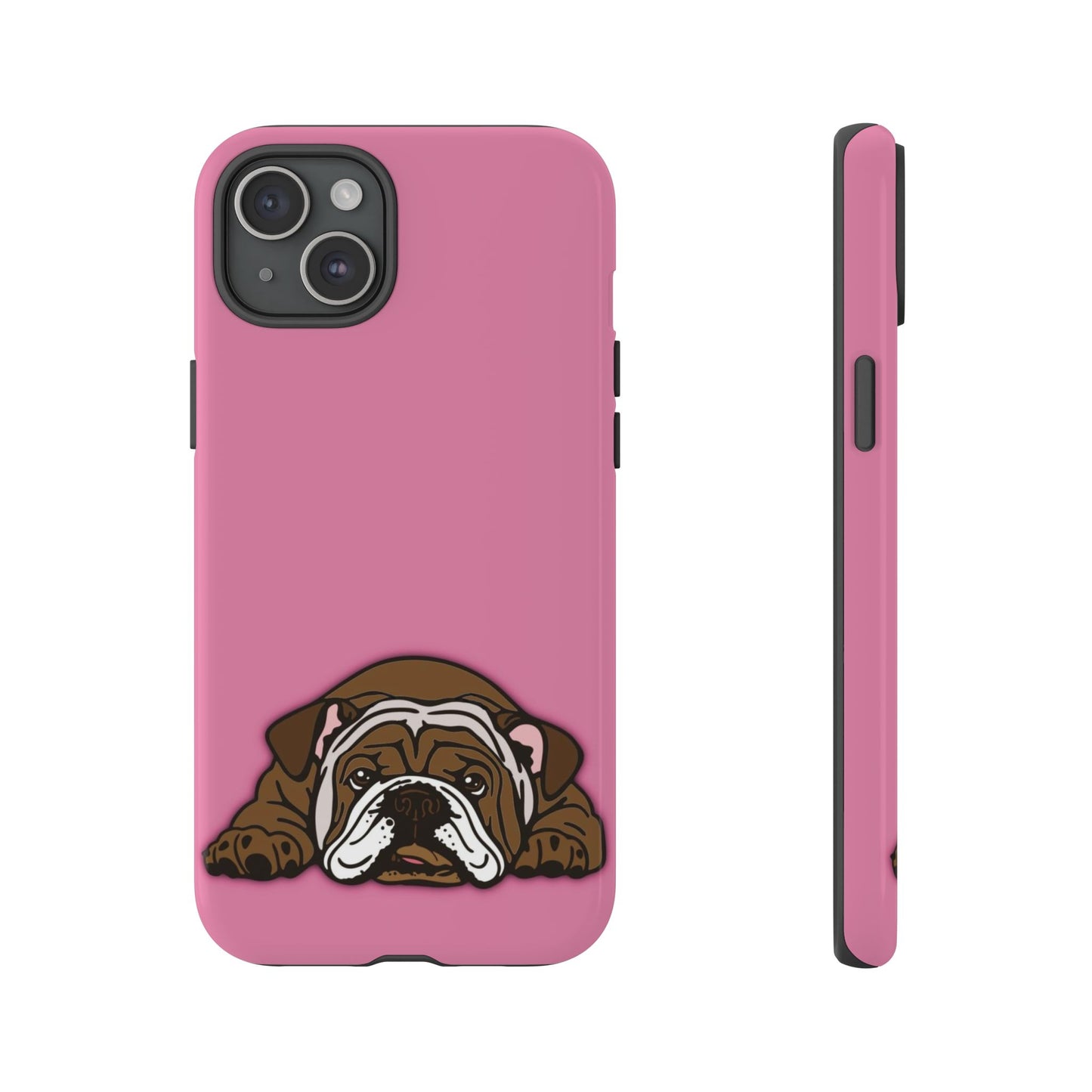 Bulldog Phone Case Pink