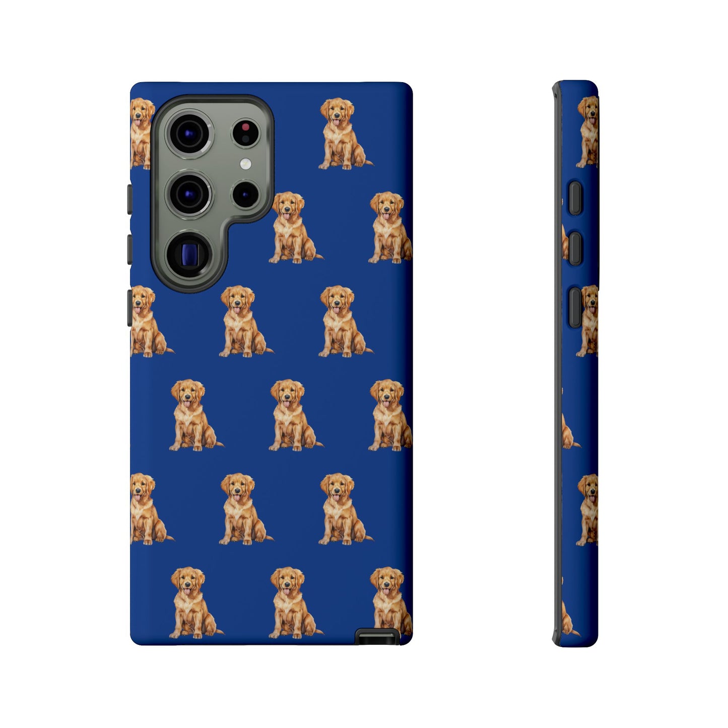 Golden Retriever Phone Case Blue