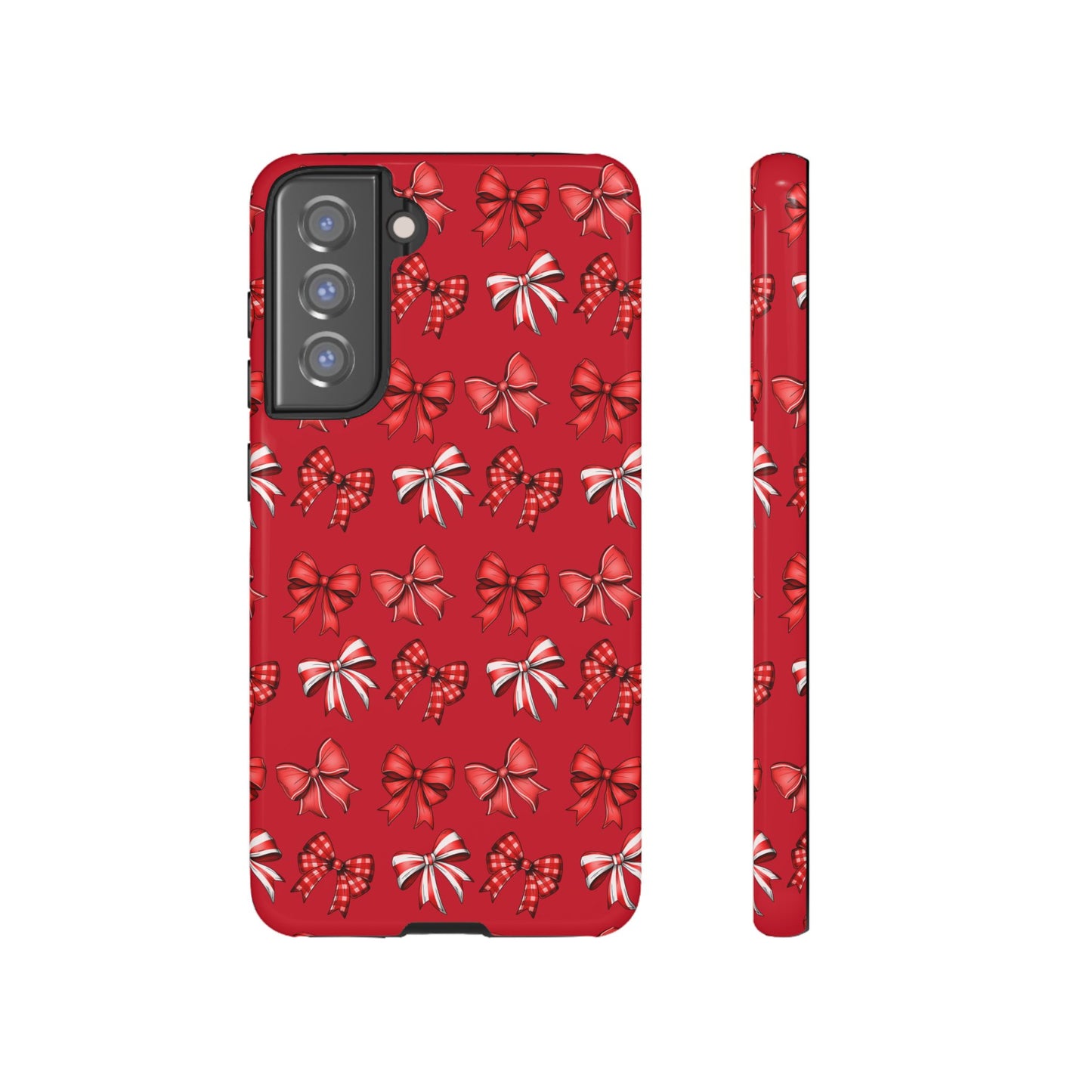 Christmas Bow Phone Case Red