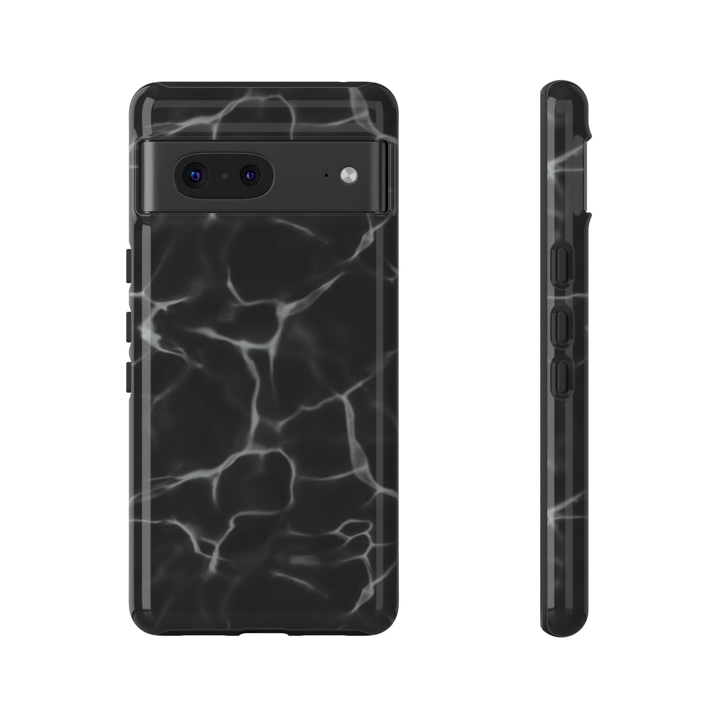 Marble Phone Case Black White