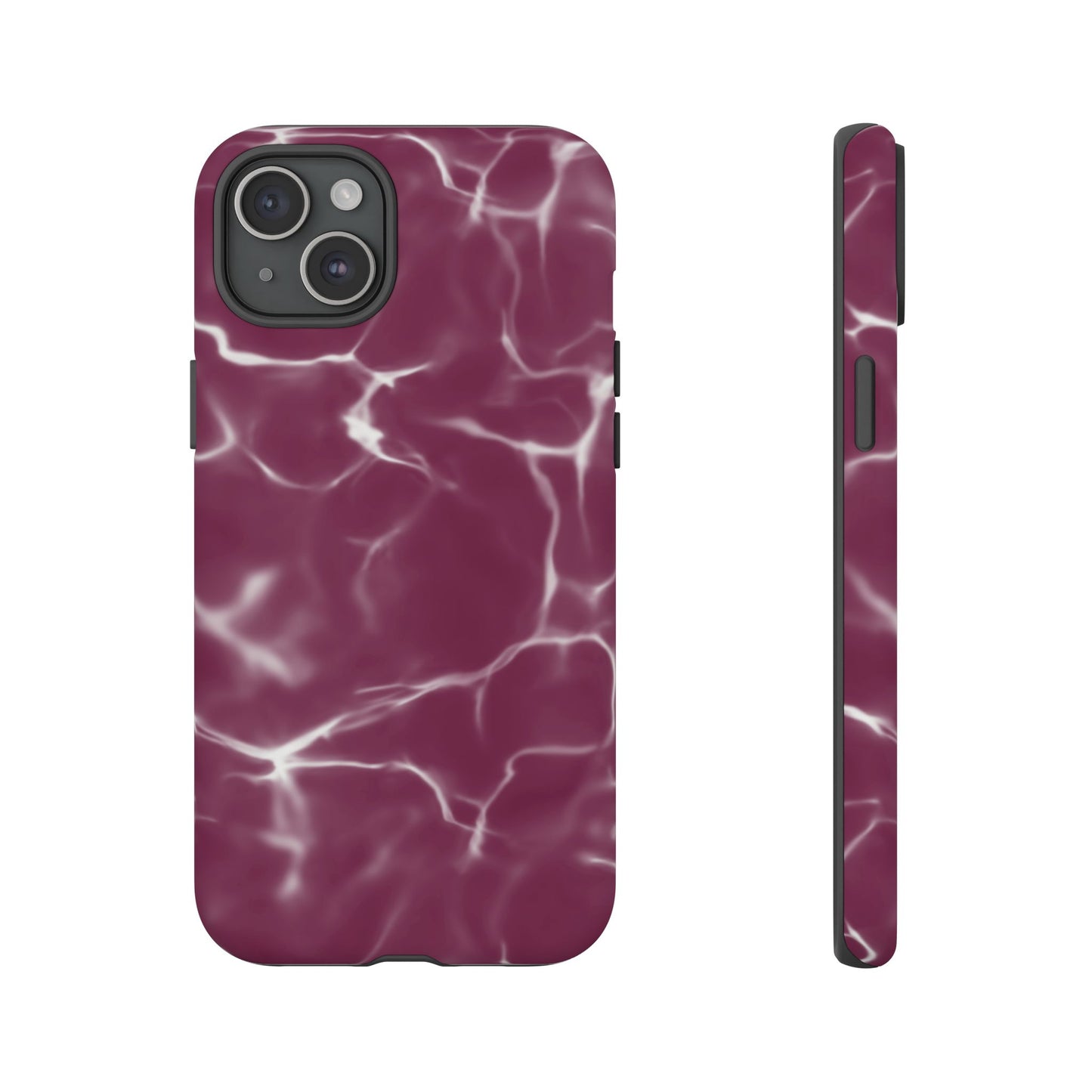 Marble Print Phone Case Maroon