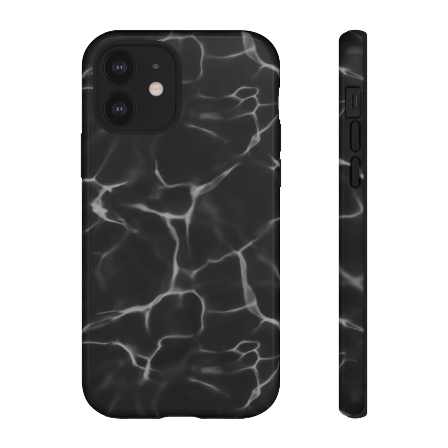 Marble Phone Case Black White