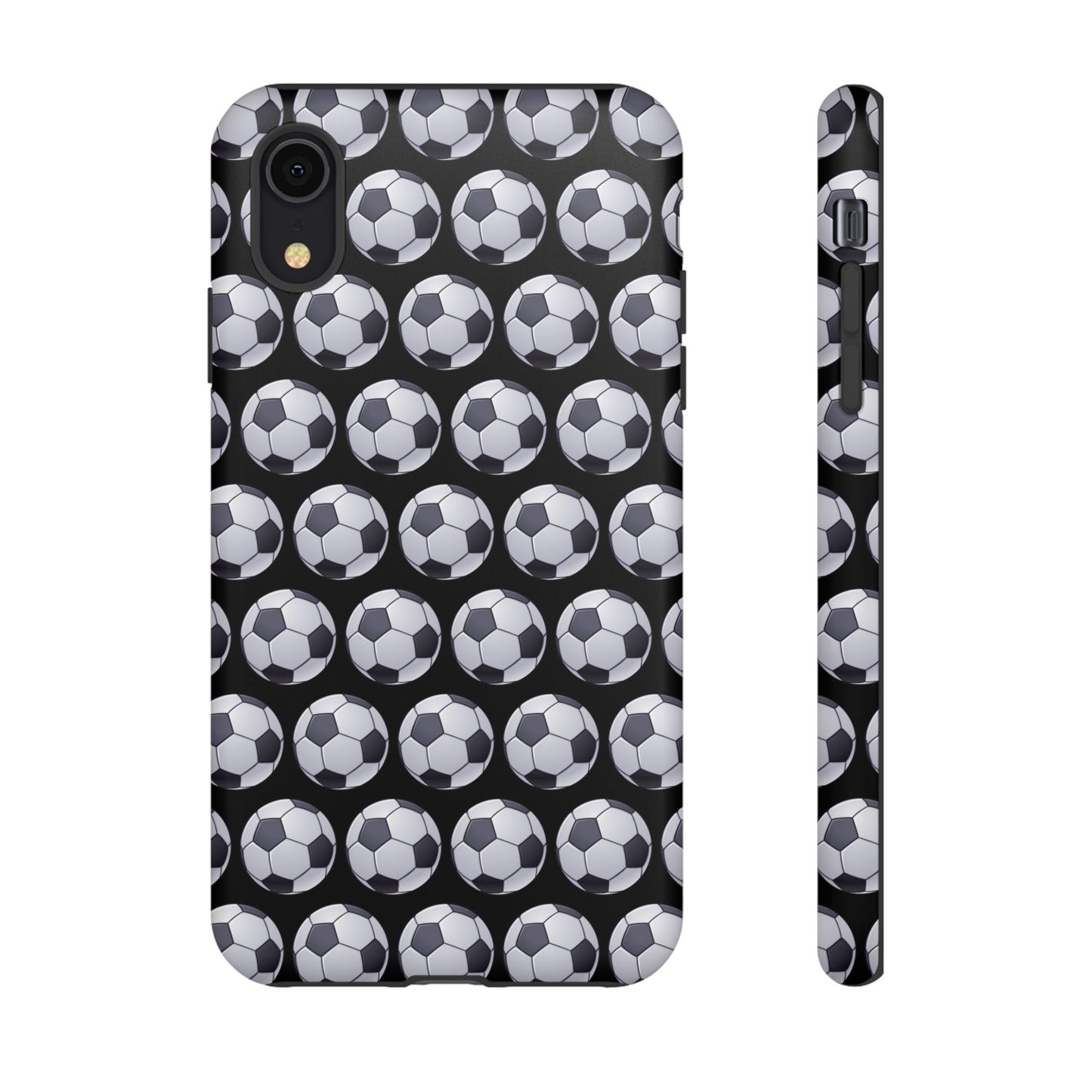 Soccer Ball Phone Case Black