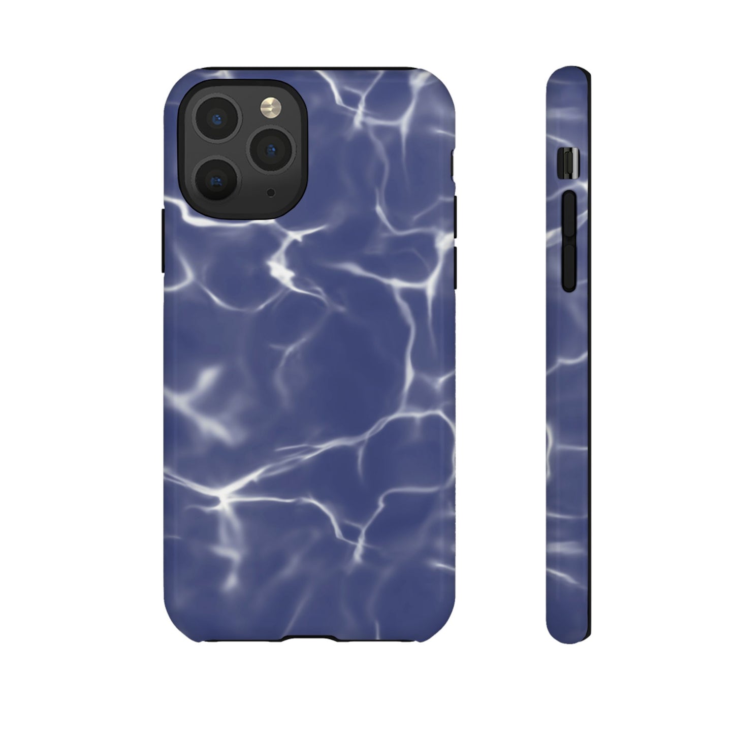 Marble Print Phone Case Dark Blue