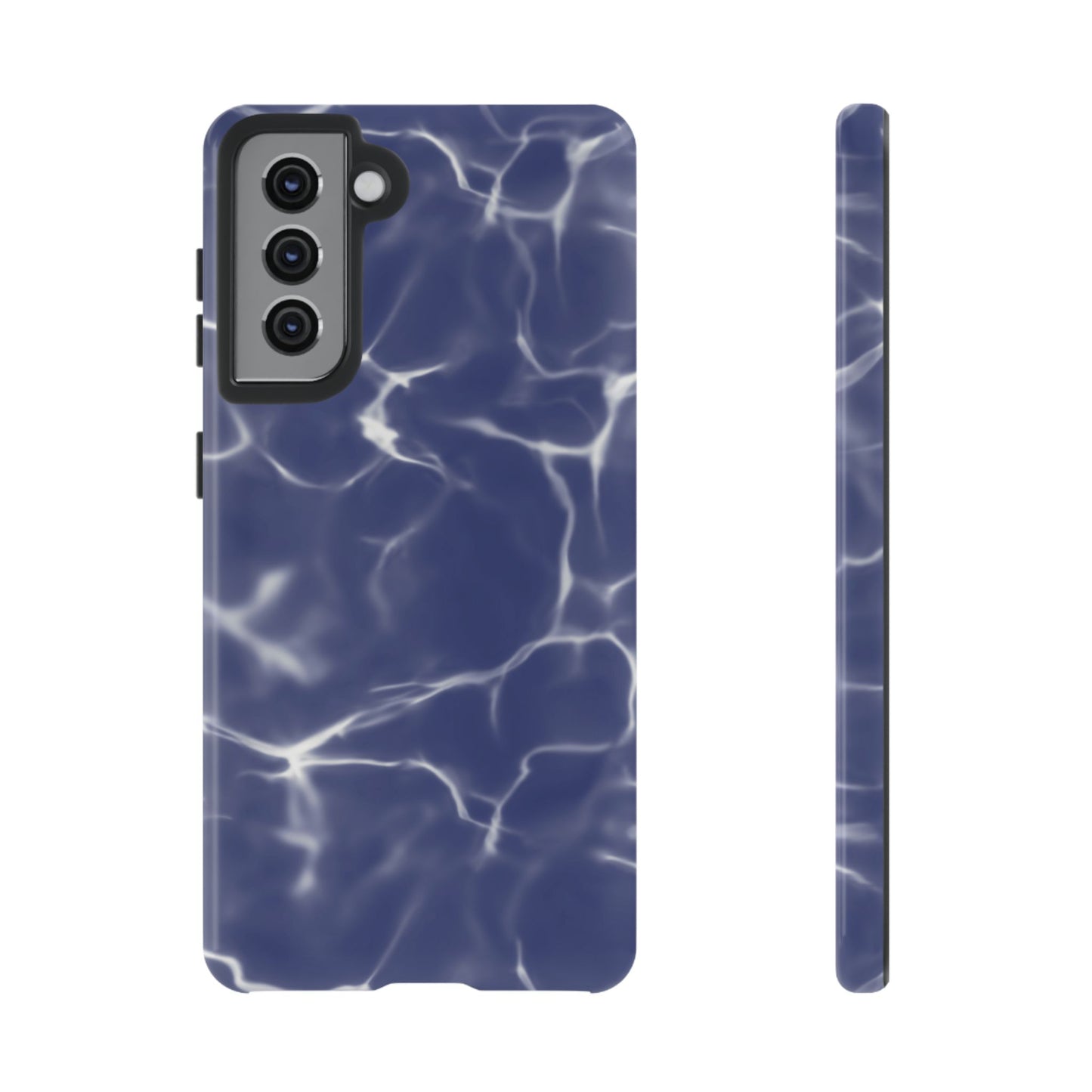 Marble Print Phone Case Dark Blue