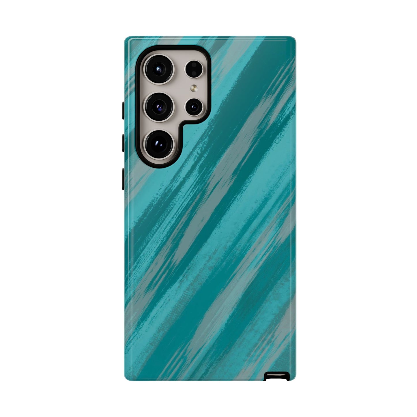 Striped Phone Case Aqua