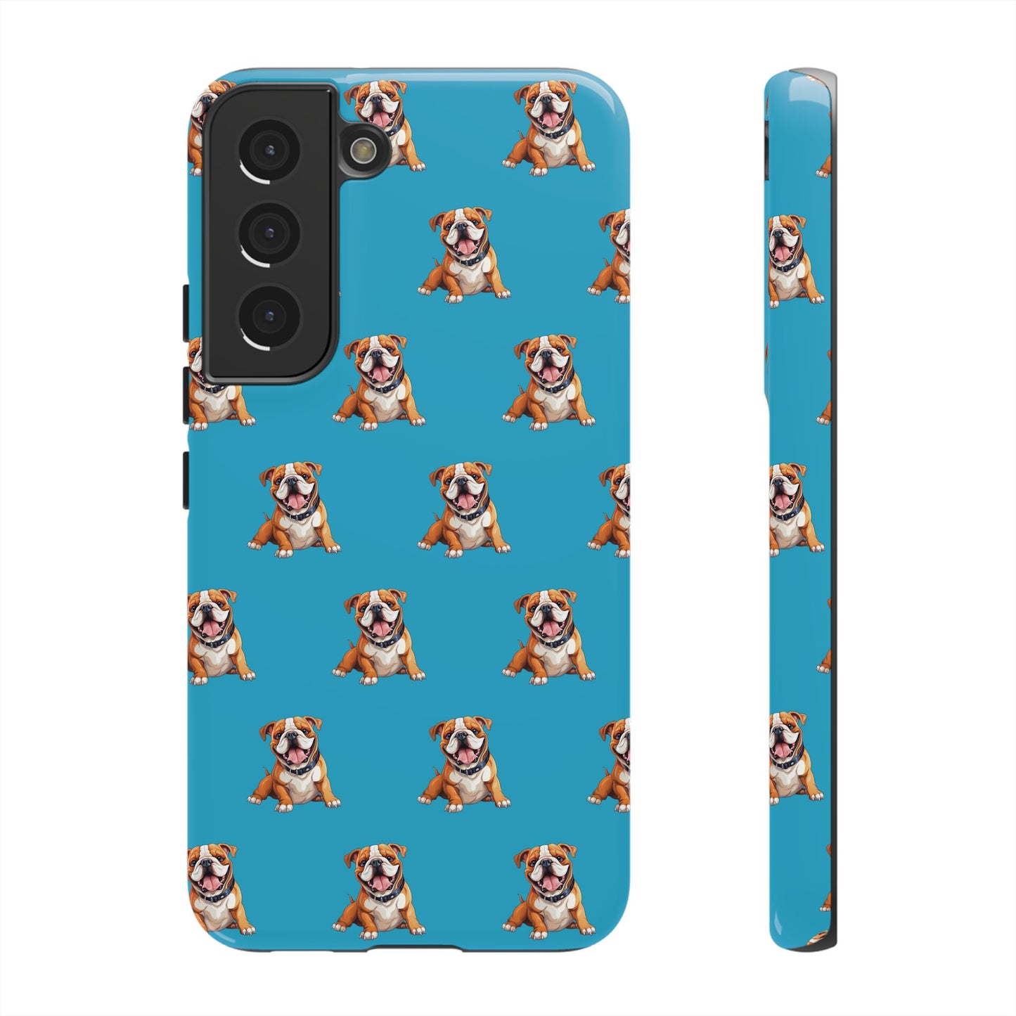 Bulldog Phone Case Turquoise