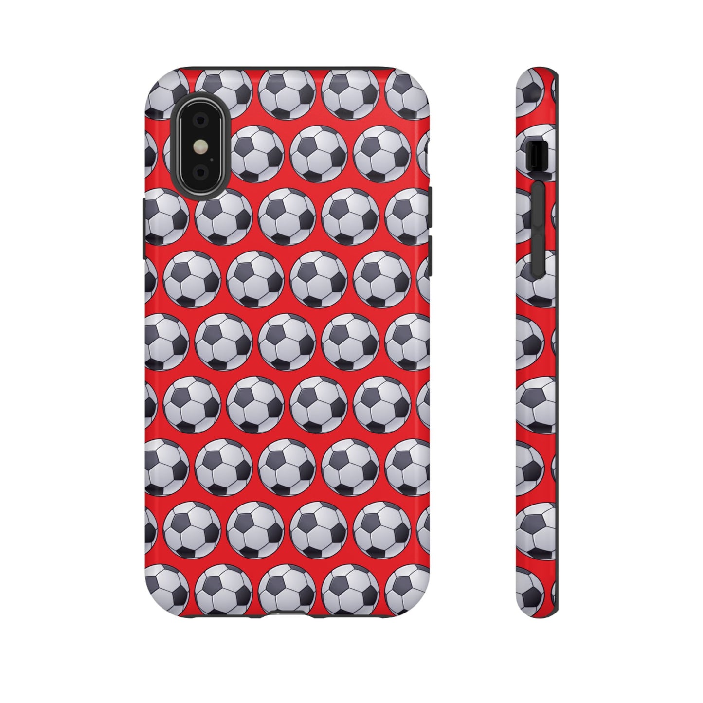 Soccer Ball Phone Case Red