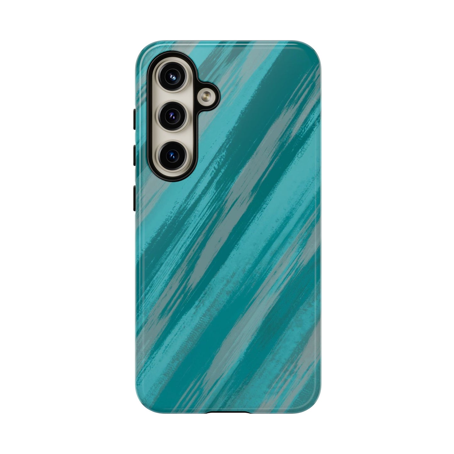 Striped Phone Case Aqua