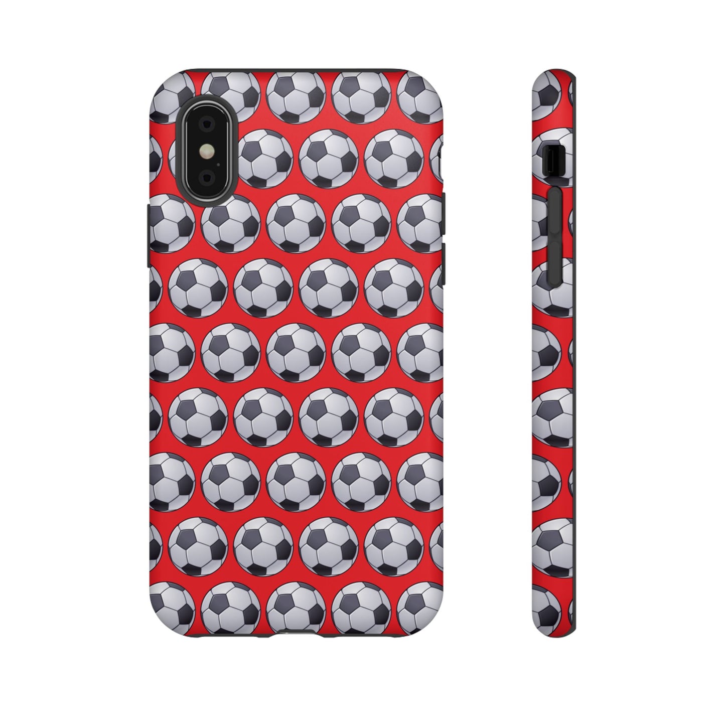 Soccer Ball Phone Case Red