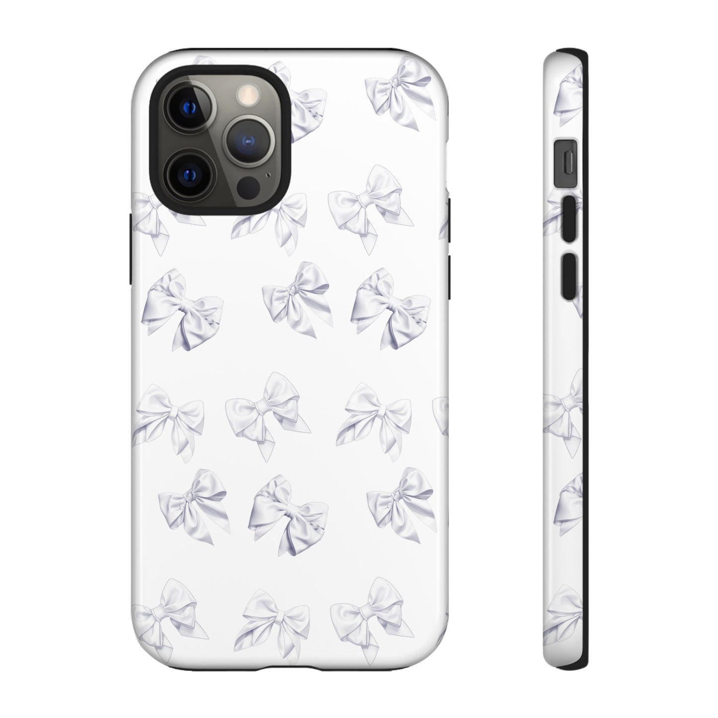 Bow Phone Case White on White