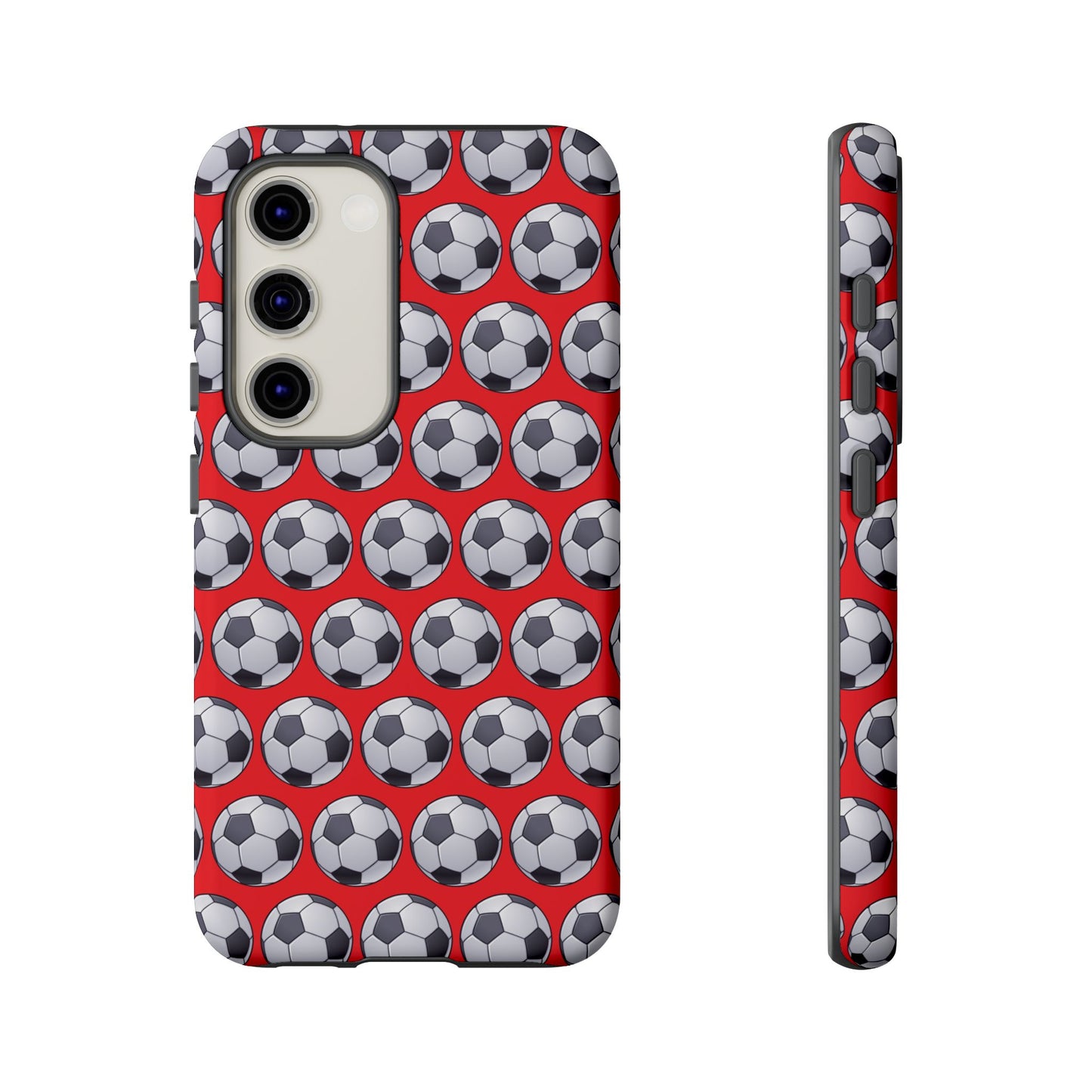 Soccer Ball Phone Case Red