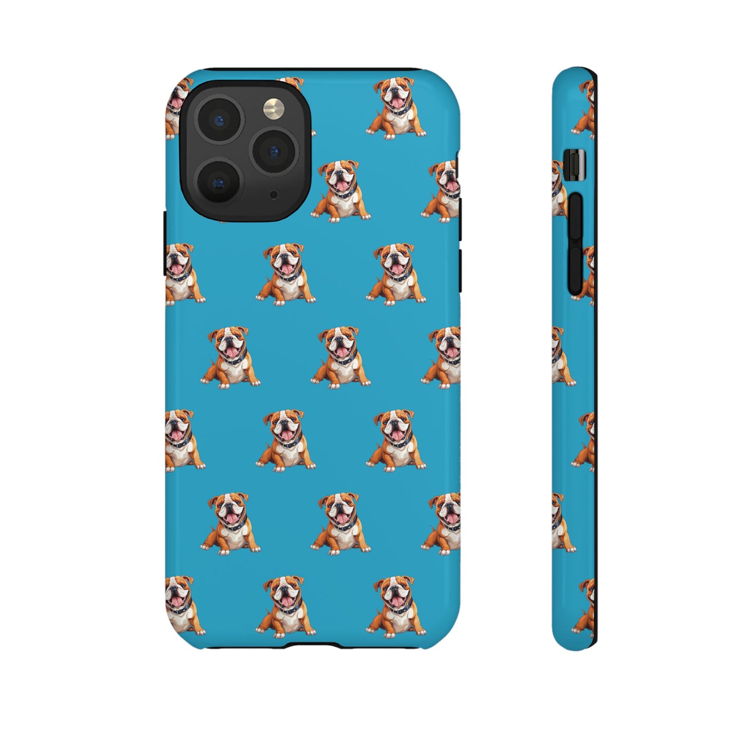 Bulldog Phone Case Turquoise