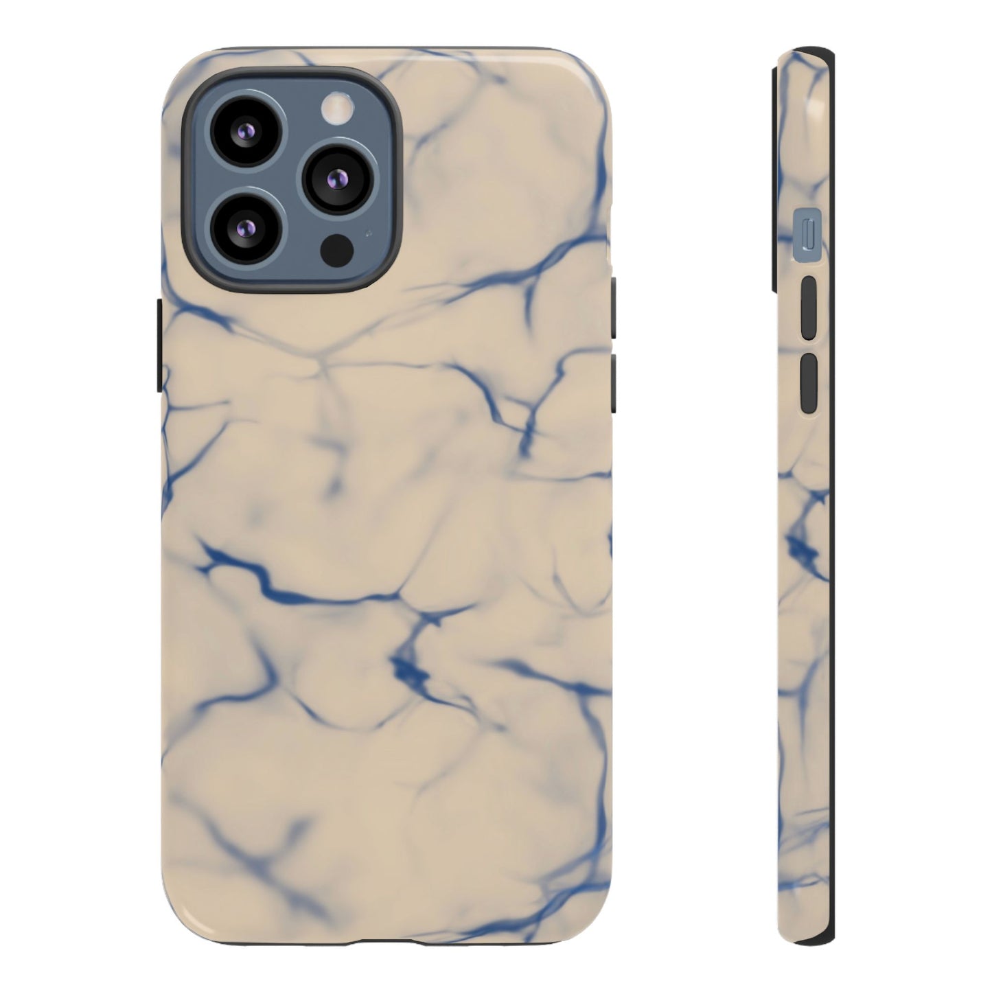 Marble Phone Case Cream Blue