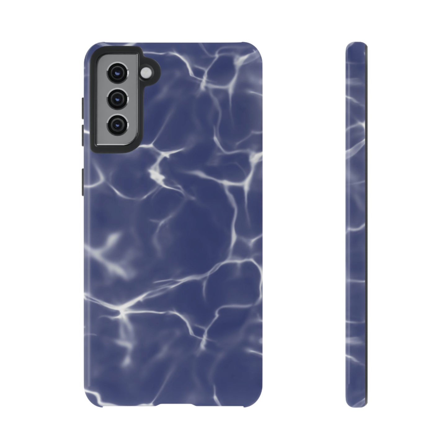 Marble Print Phone Case Dark Blue