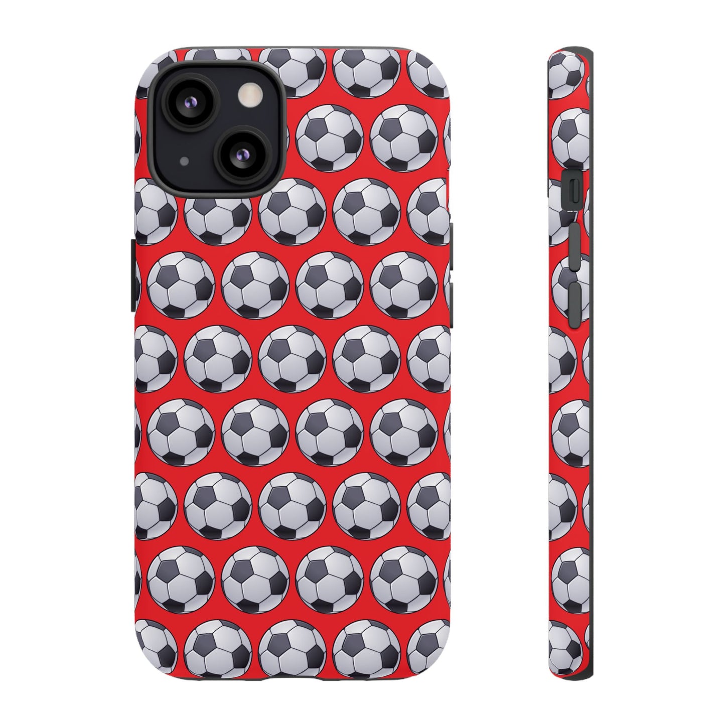 Soccer Ball Phone Case Red