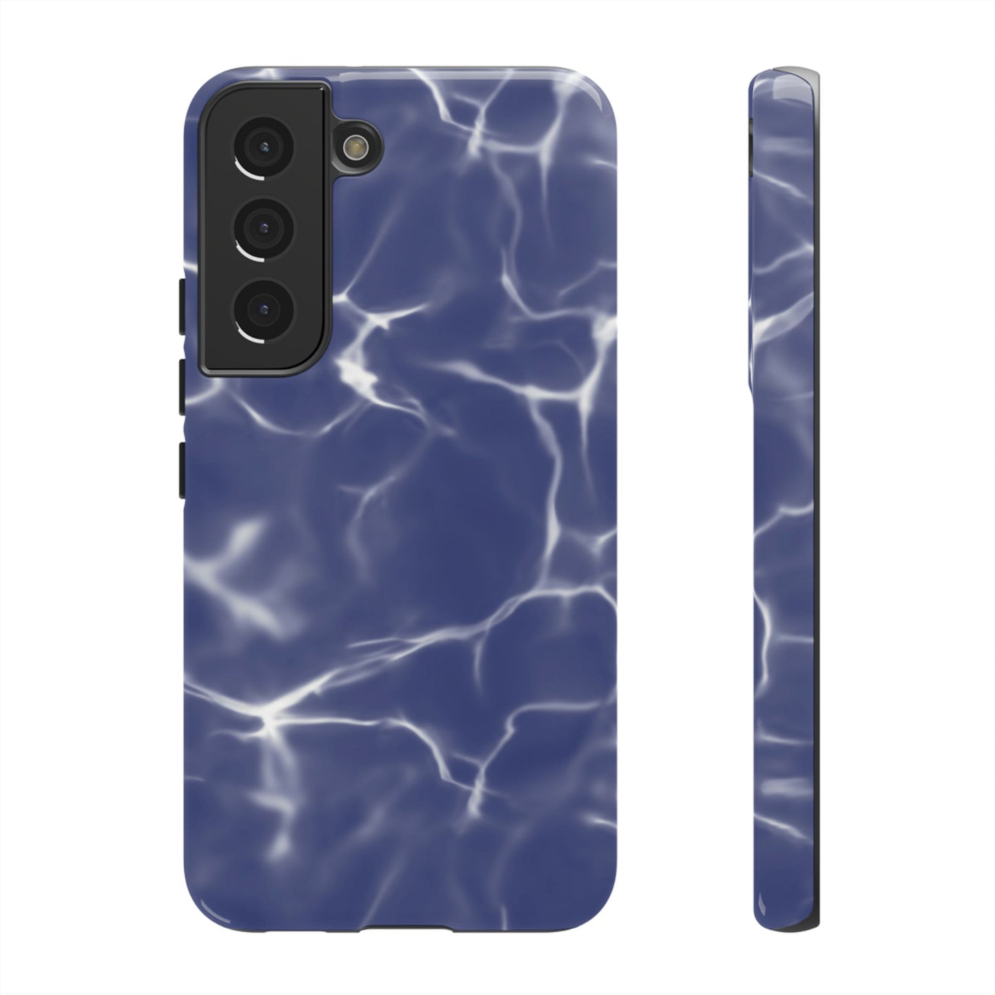 Marble Print Phone Case Dark Blue