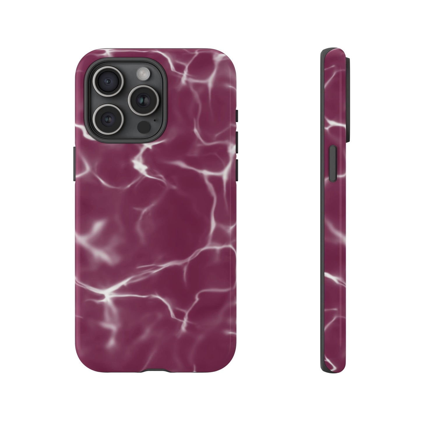 Marble Print Phone Case Maroon