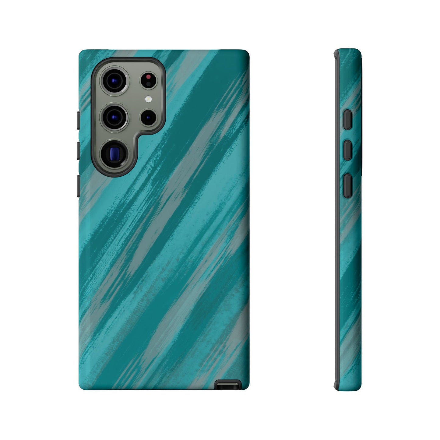 Striped Phone Case Aqua