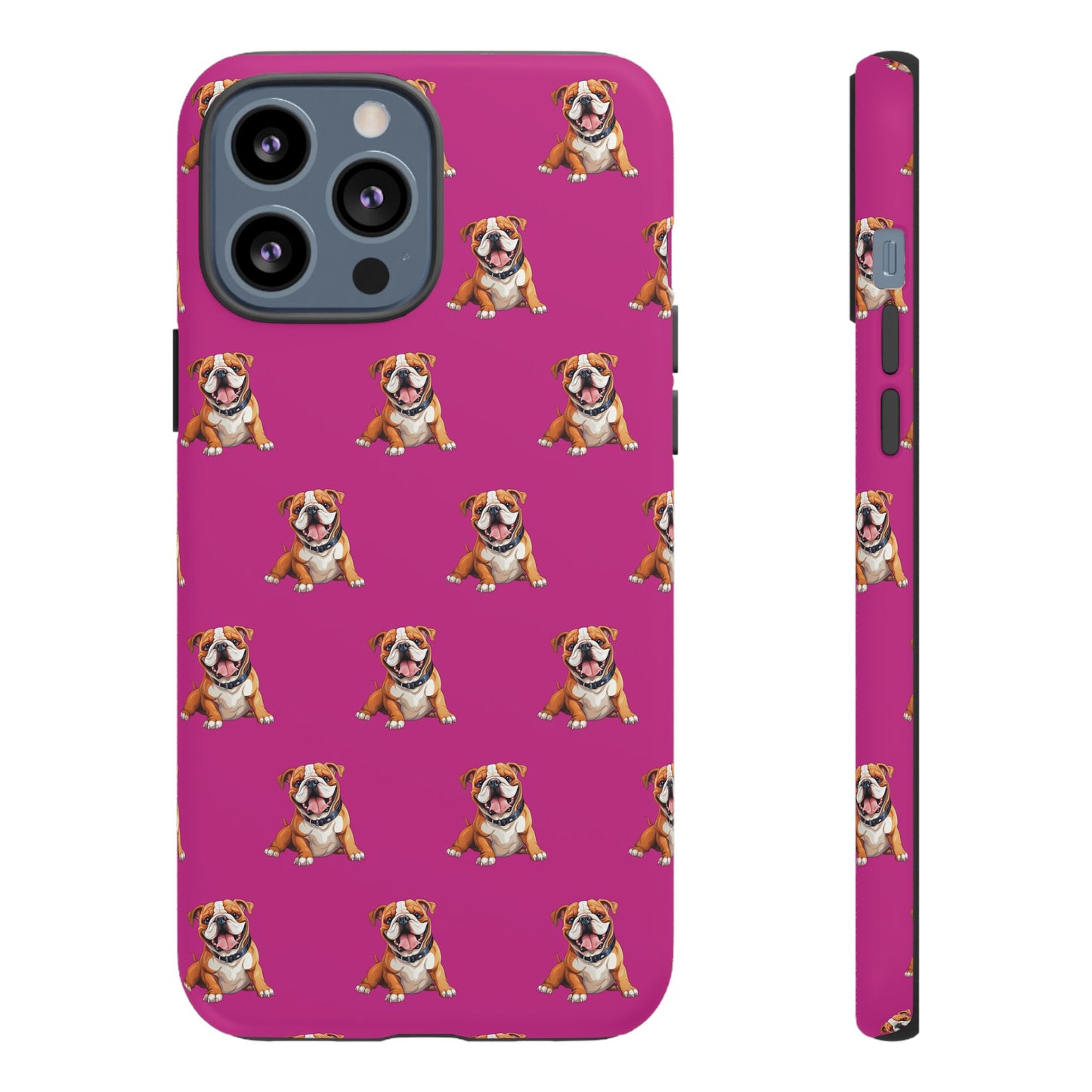 Bulldog Phone Case Pink