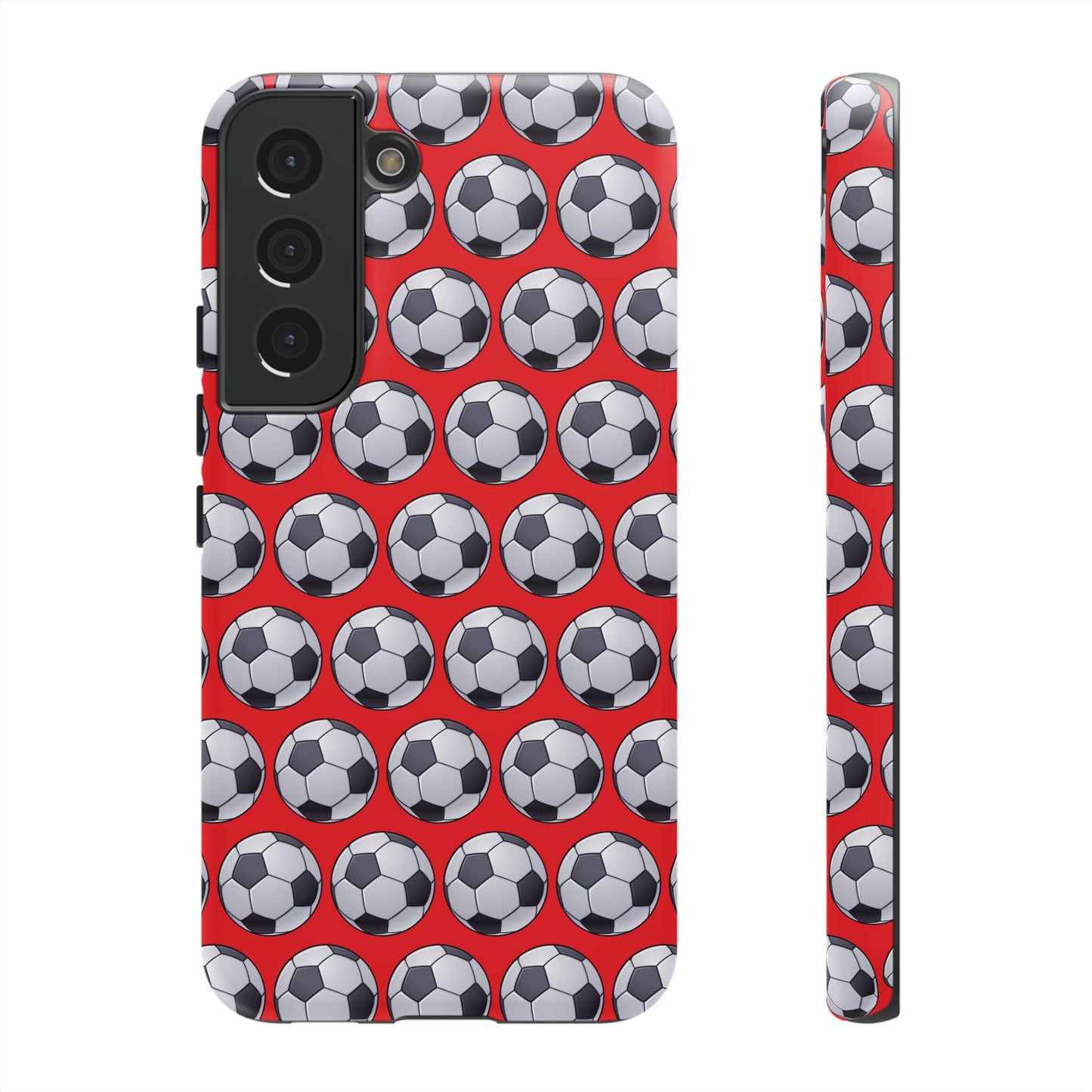 Soccer Ball Phone Case Red