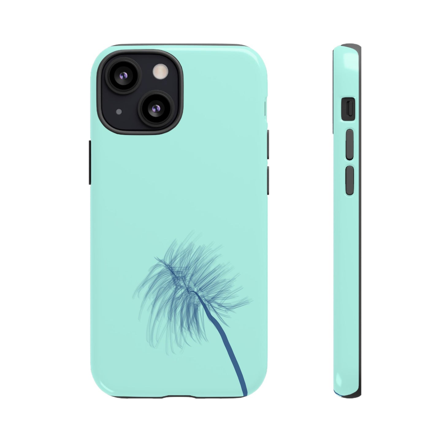 Dandelion Blowball Phone Case Aqua