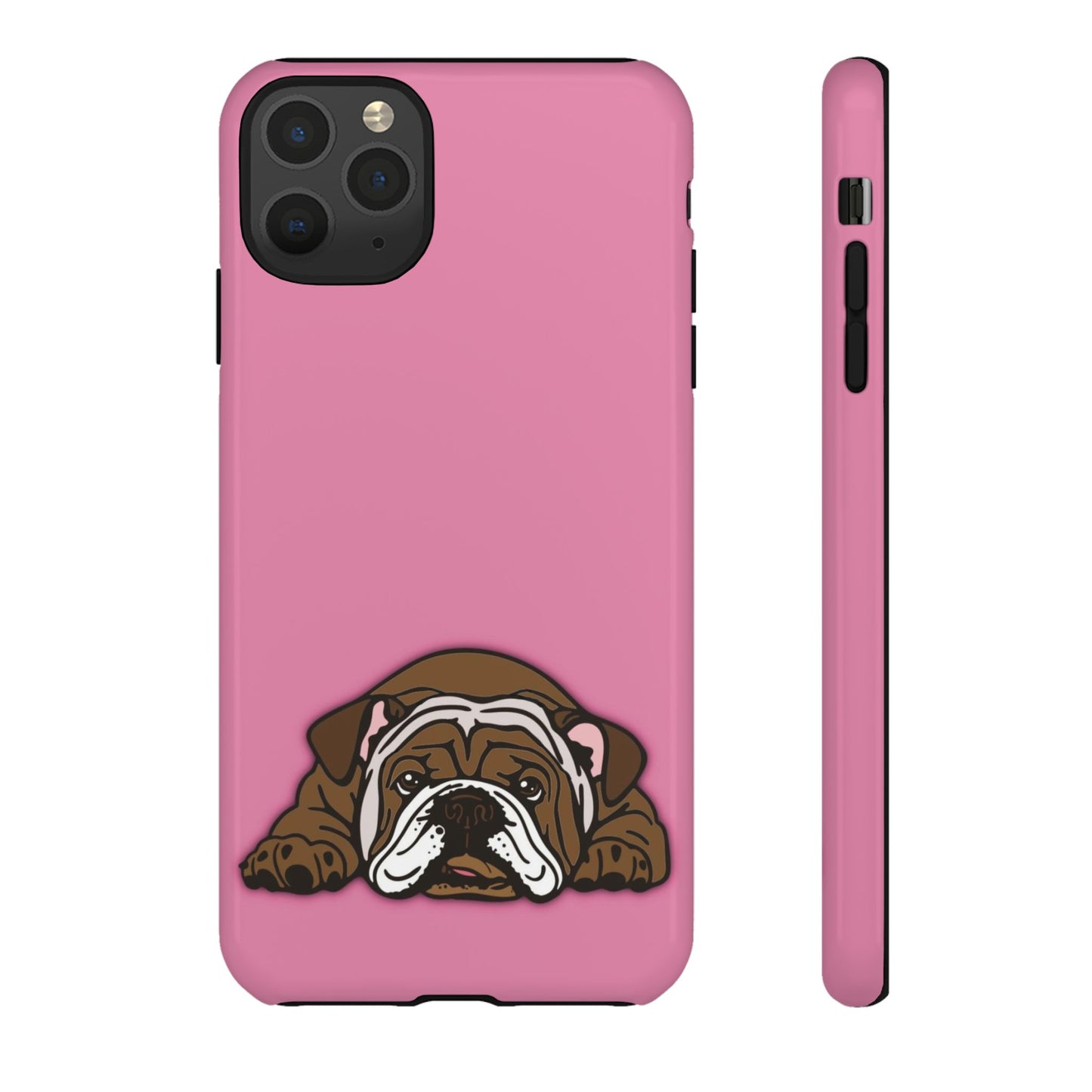 Bulldog Phone Case Pink