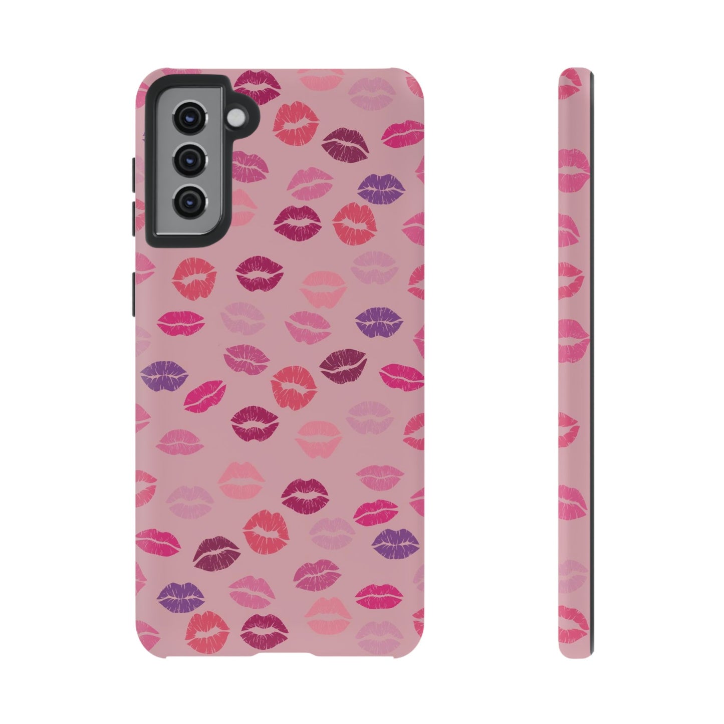 Lipstick Kisses Phone Case Pink