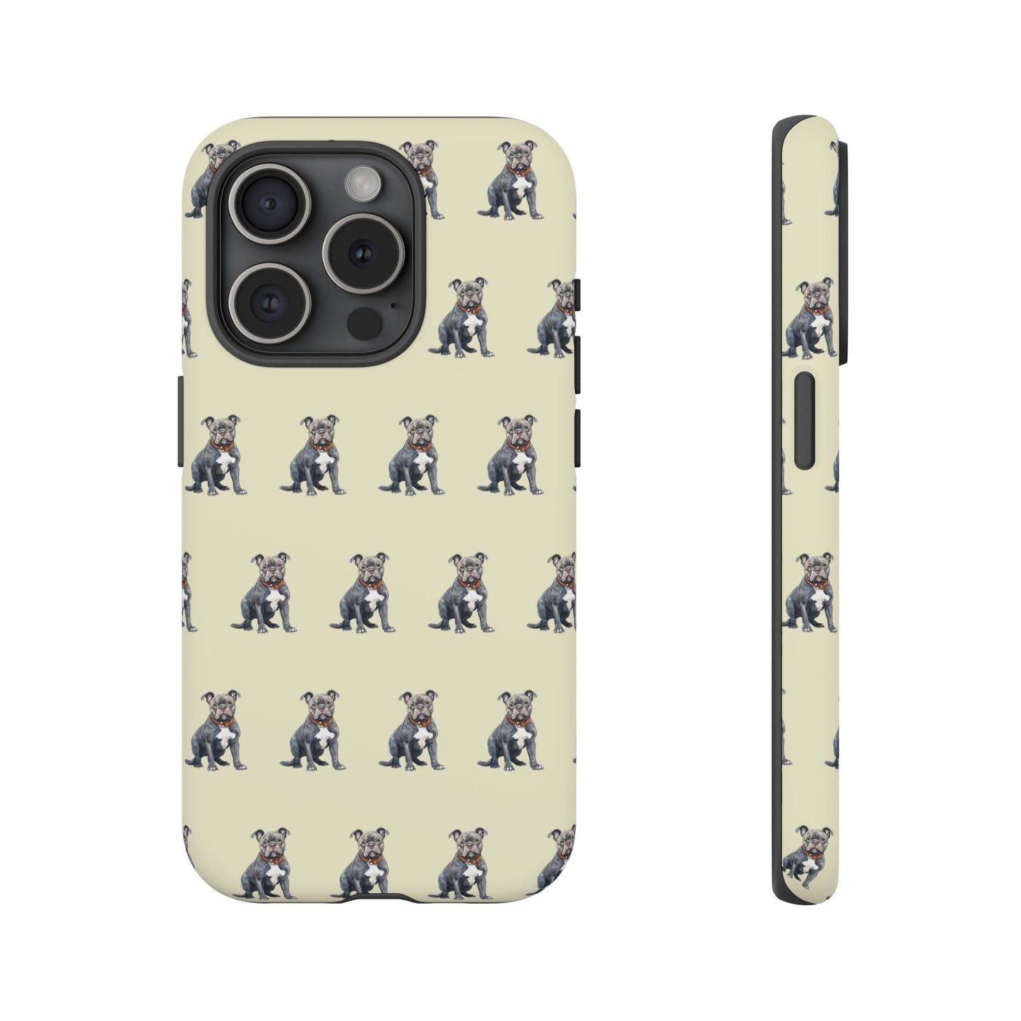 Pitbull Phone Case Cream