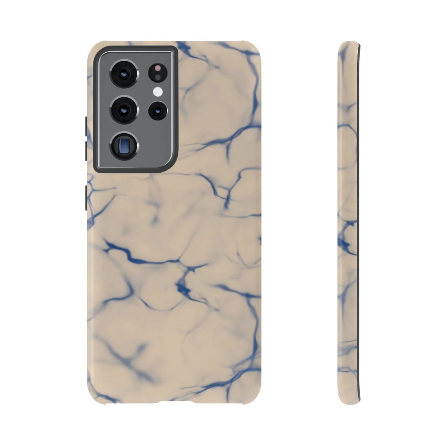 Marble Phone Case Cream Blue