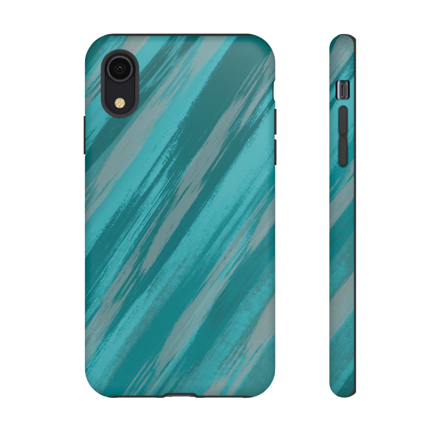 Striped Phone Case Aqua