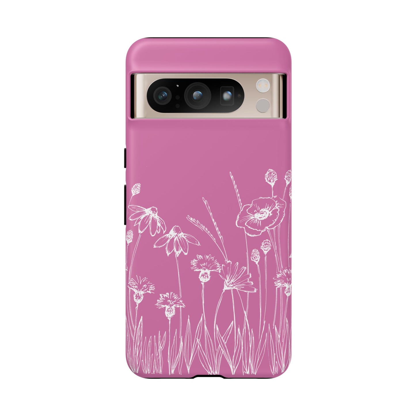 Doodle Flower Phone Case Pink