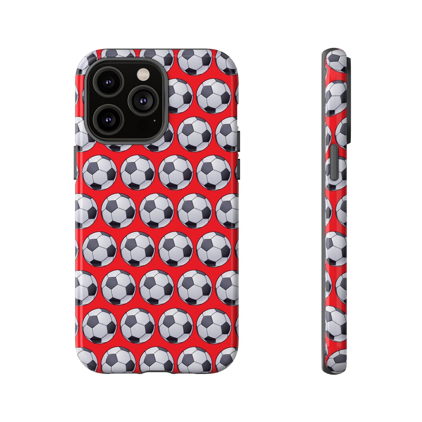 Soccer Ball Phone Case Red