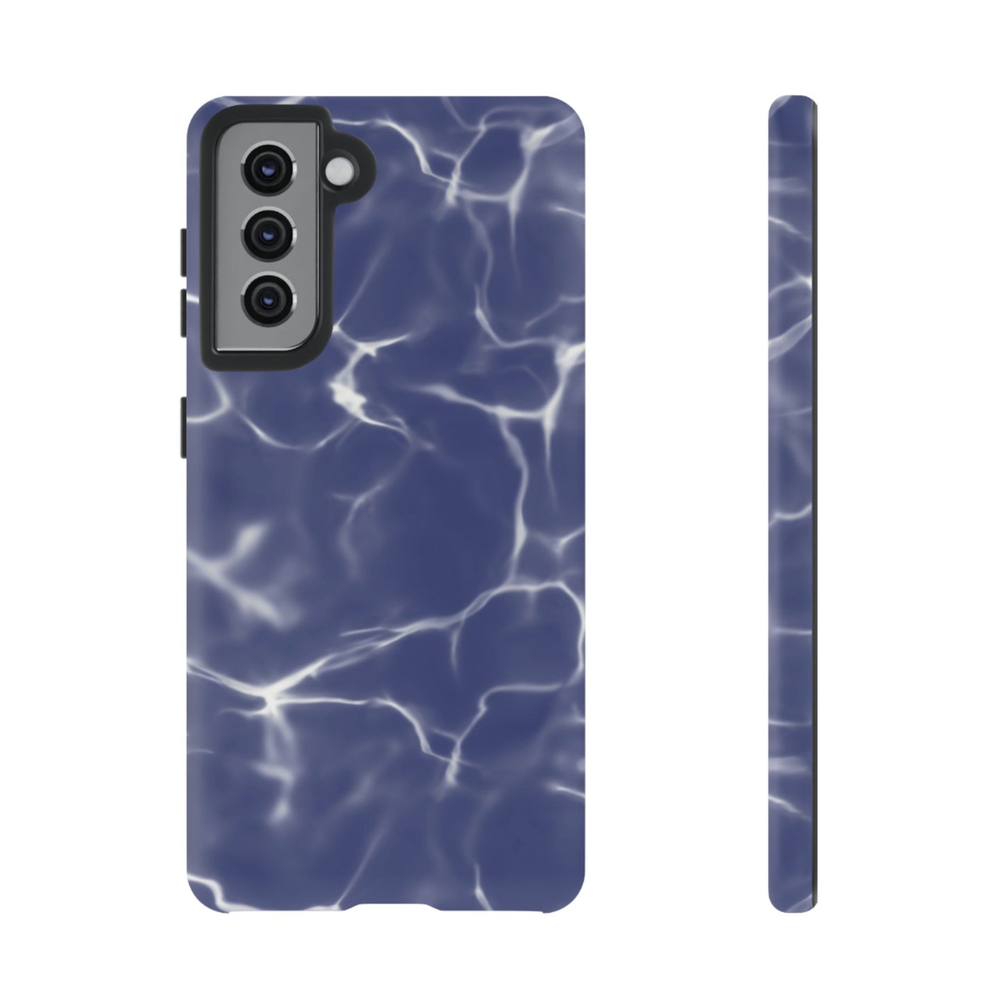 Marble Print Phone Case Dark Blue