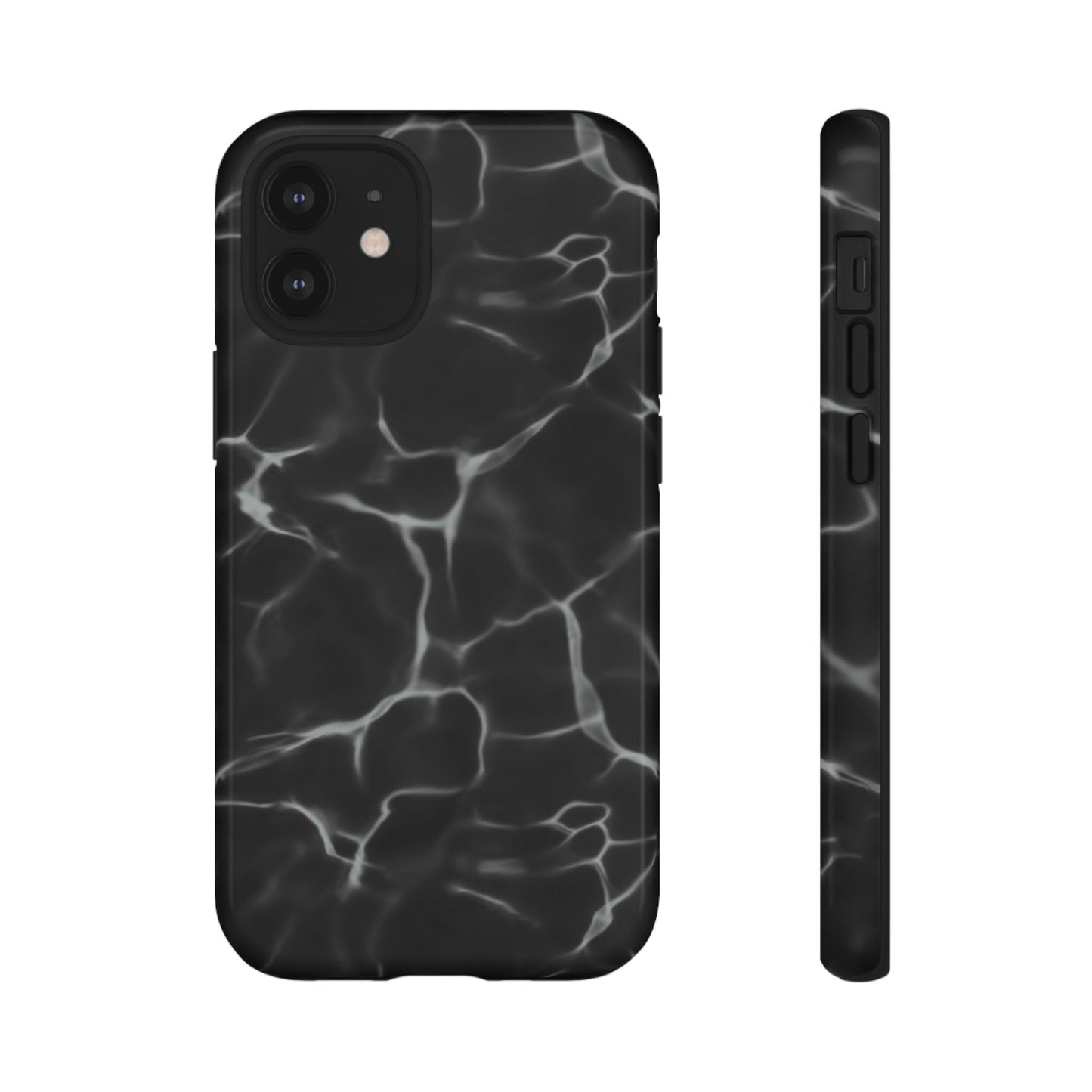 Marble Phone Case Black White