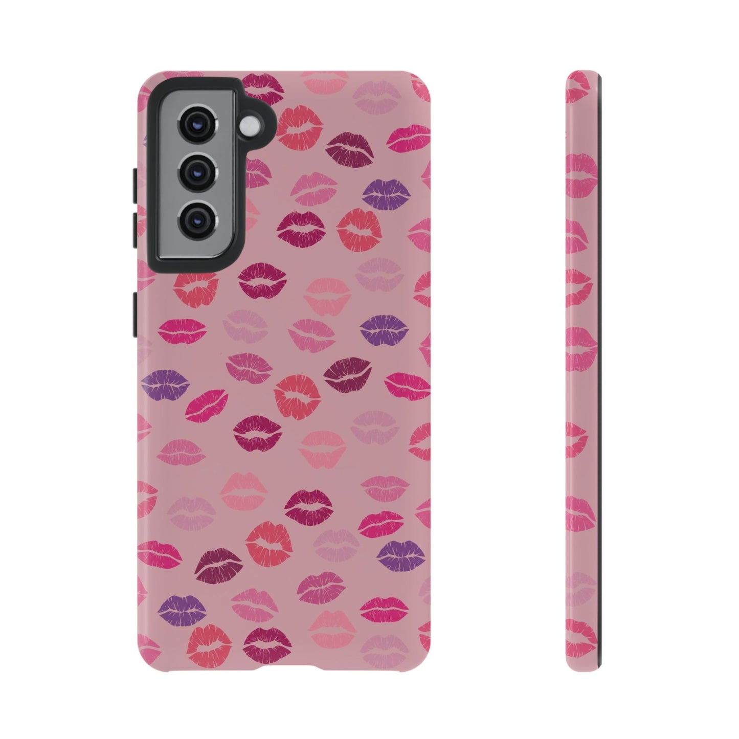 Lipstick Kisses Phone Case Pink