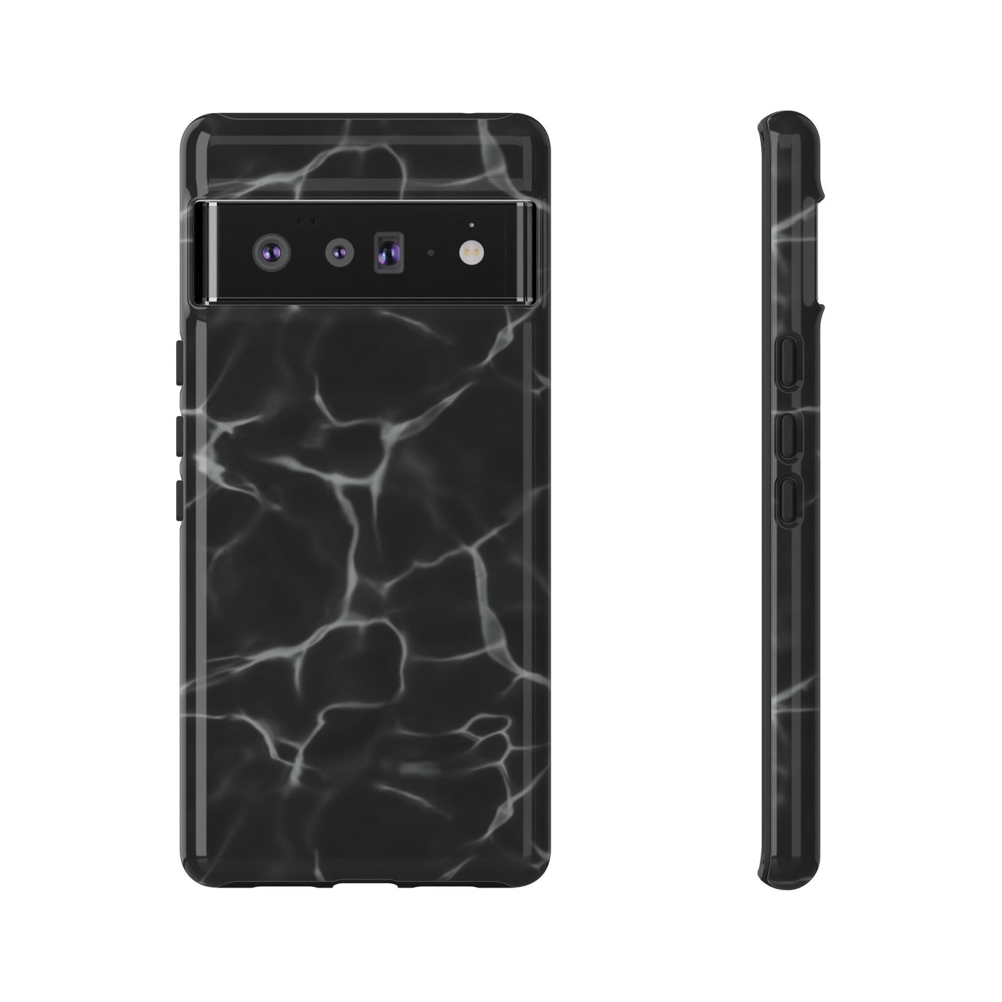 Marble Phone Case Black White