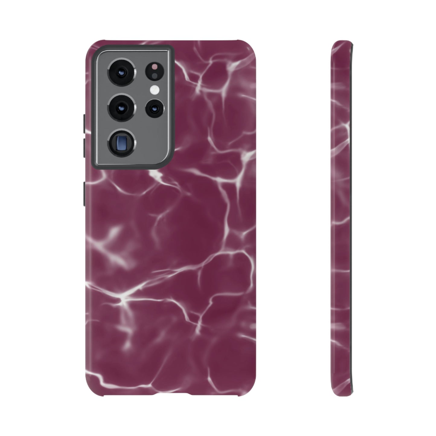 Marble Print Phone Case Maroon