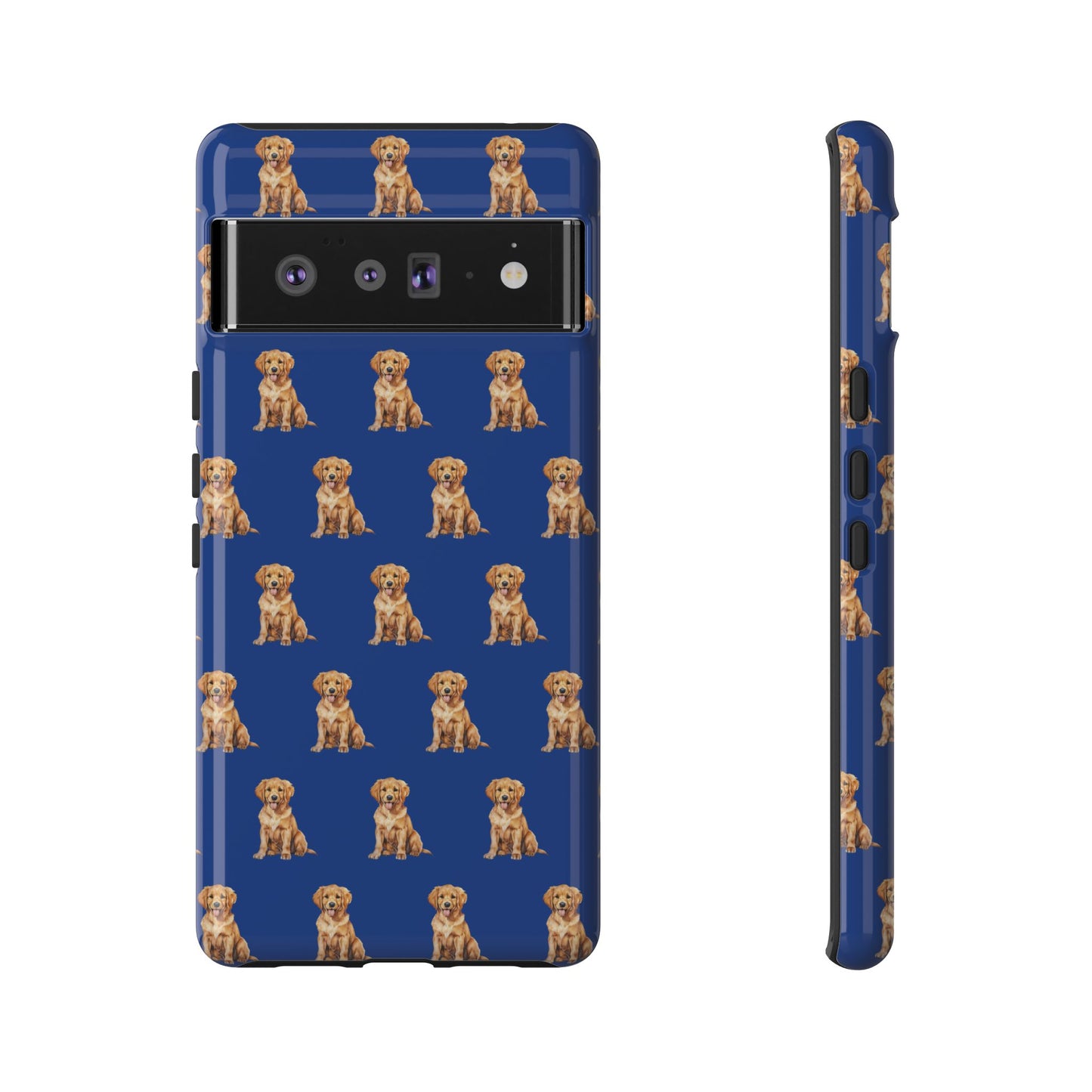 Golden Retriever Phone Case Blue