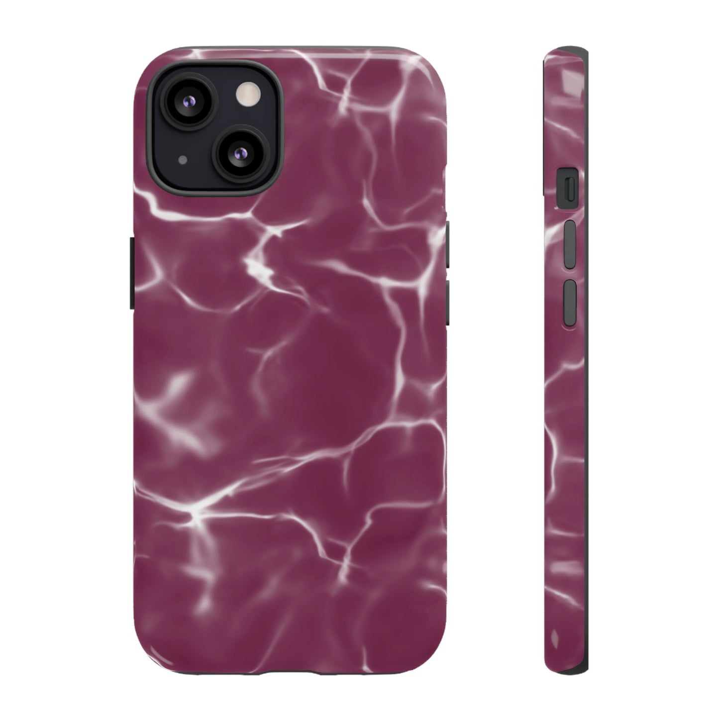 Marble Print Phone Case Maroon