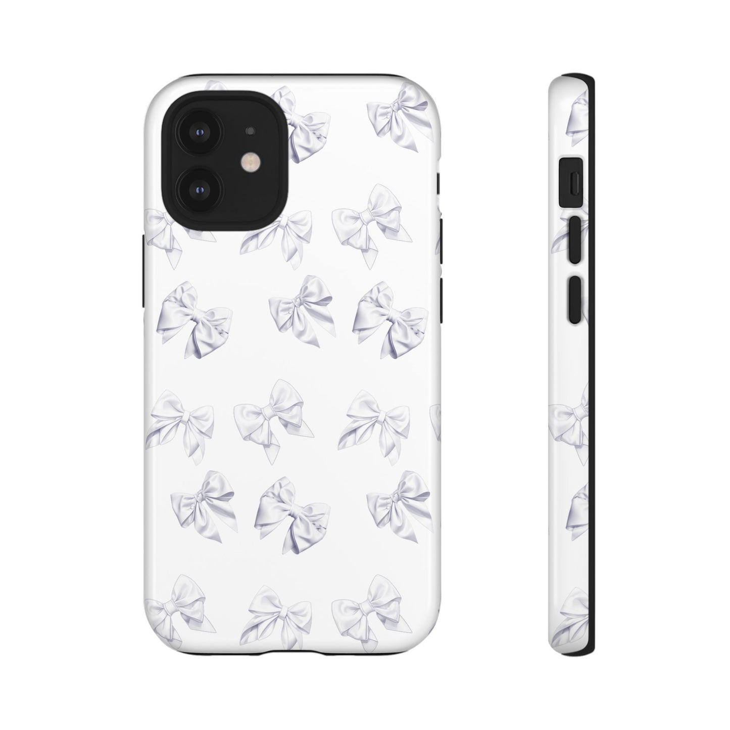 Bow Phone Case White on White