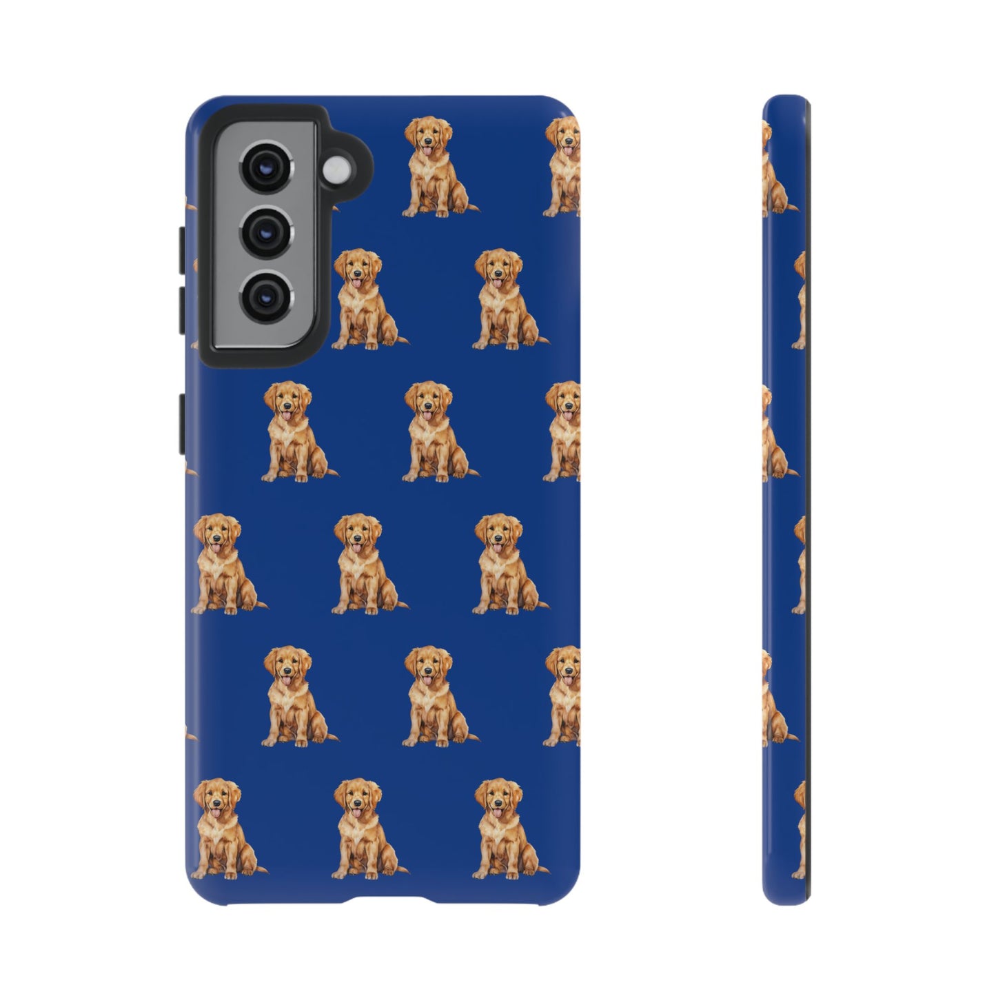 Golden Retriever Phone Case Blue