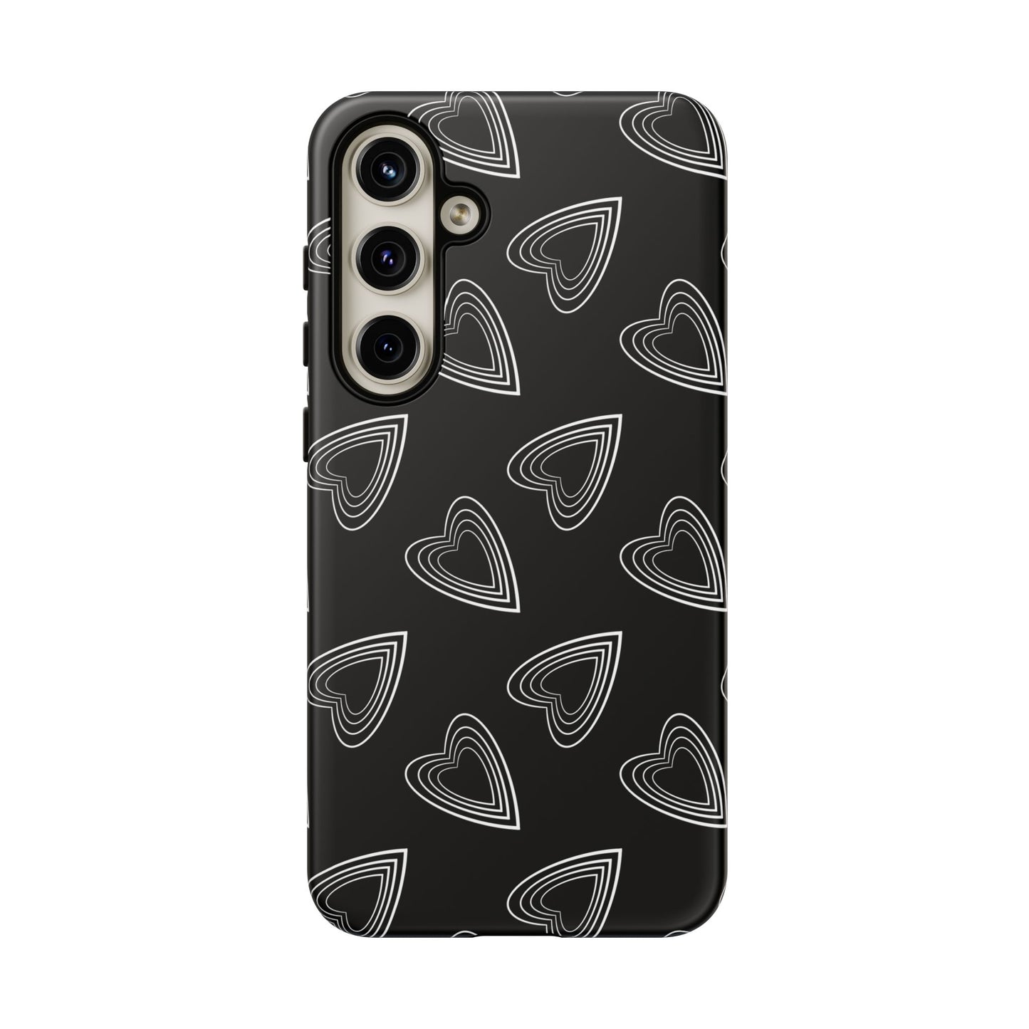 Hearts Phone Case Black