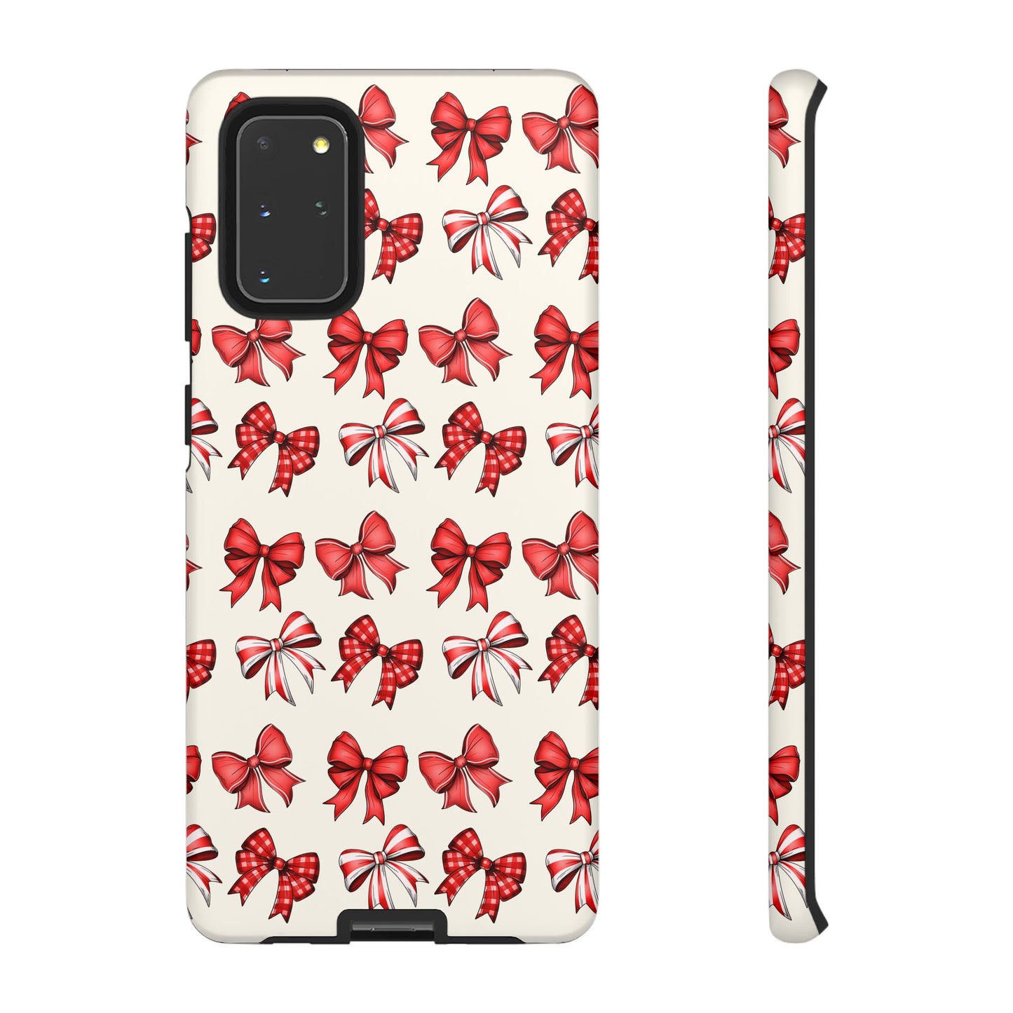 Christmas Bow Phone Case Cream